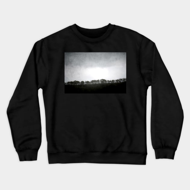 Trees on a Hill at Dusk Crewneck Sweatshirt by rosedew